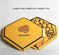 Boîte en carton imprimée pour emballage alimentaire de gaufres hexagonales, plateau en carton pour présentation de pâtisseries et snacks