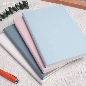 Skin-feel Soft Leather PU Fabric Macaron Color Custom Loose-Leaf Saddle Stitched A5 School Diary Gift <strong>Notebook</strong> - Product Image 2