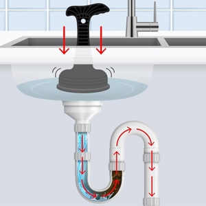 Déboucheur de lavabo, qualité professionnelle, puissant, avec grande ventouse en caoutchouc de 5 pouces pour égouts de cuisine, lavabo, douche et salle de bain bouchés (1 pièce) - Product Image 5