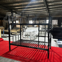 Lit superposé convertible moderne, structure entièrement en acier, mobilier pour la maison, pour adultes, hôtels et écoles