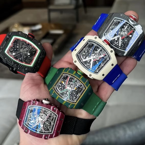 <span class=keywords><strong>Montre</strong></span> <span class=keywords><strong>Homme</strong></span> <span class=keywords><strong>Ultra</strong></span> Fine 7,8 mm à Cadran Creux, Boîtier en Fibre Durable, Mouvement Automatique, Résistante aux Chocs - Offre Spéciale - Product Image 6