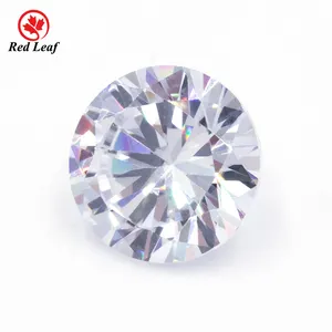 Redleaf Jewelry Hot Sale AAAAA Synthetic Cubic Zirconia 1.0-3.0mm Round Shape White Cz Loose Gemstones Cz Gems