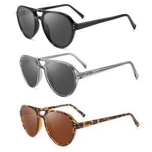 Luxury Retro Spring Metal Hinge Aviation Polarized TR90 Sun Glasses Male and Female Sunglasses