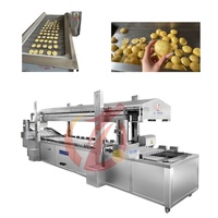 Freidora Continua de Acero Inoxidable para Papas Fritas, Línea de Producción de Fritura Automática