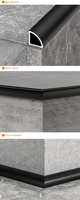 Profilé d'angle moderne en aluminium pour carrelage, bord arrondi, protection de coin, moulure durable, installation facile pour maison, hôtel, appartement