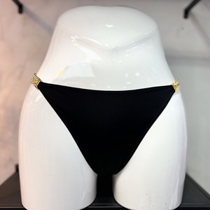 Produsen seksi erotis wanita Thong pinggang rendah elastis rantai logam renda bordir celana panas wanita pakaian erotis - Product Image 5