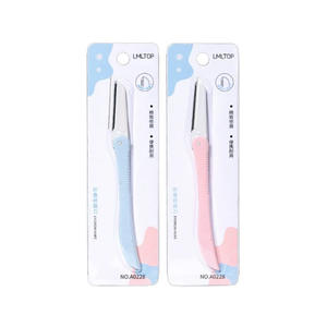 Recortador de Cejas Plegable Lmltop A0228 con Cuchilla de Acero Inoxidable y Red Protectora, Rosa y Azul - Product Image 5