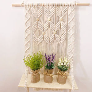 Vente à bas prix Promotion Stock fait à la main en macramé étagère Boho plante cintre macramé tenture <span class=keywords><strong>murale</strong></span> <span class=keywords><strong>tapisserie</strong></span> pour la décoration <span class=keywords><strong>murale</strong></span> de la maison - Product Image 2