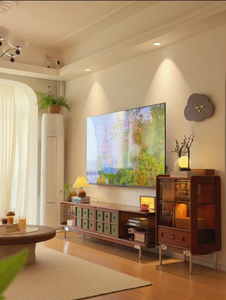 Console <span class=keywords><strong>TV</strong></span> murale personnalisable, rendu 3D CAD, meuble multimédia de luxe pour salon, <span class=keywords><strong>support</strong></span> <span class=keywords><strong>TV</strong></span> pour téléviseurs de 65 pouces et plus - Product Image 6