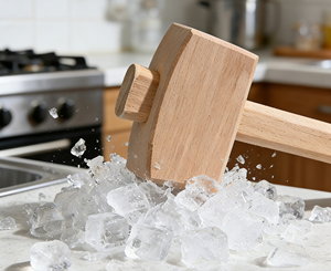 Maillet en <span class=keywords><strong>bois</strong></span> de hêtre - Marteau de menuisier et brise-glace pour cocktails, idéal pour la sculpture sur <span class=keywords><strong>bois</strong></span>, le bricolage, outil de bar, <span class=keywords><strong>bois</strong></span> dur poli - Product Image 3