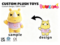 Peluche OEM de haute qualité en tissu doux pour enfants, idéale comme cadeau promotionnel d'entreprise