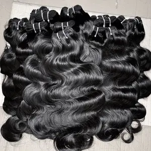 100% Natural Straight Bundles machine weft unprocessed Raw Virgin south indian Human Hair