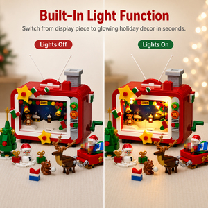 Ensemble de blocs de construction <span class=keywords><strong>LED</strong></span> rétro <span class=keywords><strong>TV</strong></span> de Noël 626 pièces, modèle de scène lumineuse pour les fêtes, jouet pour enfants, décoration festive pour la maison, cadeau en gros - Product Image 4