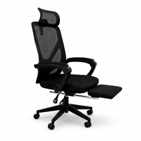 Chaise de bureau ergonomique avec support lombaire, design moderne, dossier en maille haute élasticité, hauteur réglable, pivotante et fixe