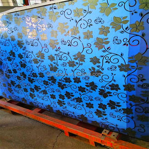 Arte decorativa cattedrale di vetro trasparente blu acqua vetrata parete arte arte rosso scuro vetrata trasparente - Product Image 5