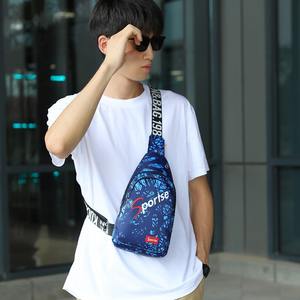 Sac bandoulière pour homme Sportse en tissu Oxford imprimé avec poche zippée, sac décontracté à porter en bandoulière, style voyage et loisirs toutes saisons - Product Image 3