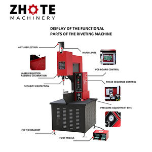 Гидравлический пресс с одной колонной, управляемый ПЛК и сенсорным экраном, для автоматической подачи гаек и болтов, производство ZHOTE - Product Image 6