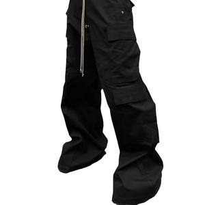 Cro-Border Meilleure Vente Pantalon Cargo Homme Américain Style High Street RO, Coupe Large, Marque Tendance, Multi-Poches Foncées, Longueur au Sol, Évasé, Décontracté - Product Image 5