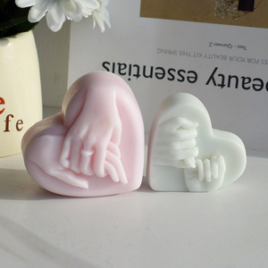 Moule en silicone Cœur <span class=keywords><strong>Mains</strong></span> Entrelacées pour <span class=keywords><strong>Couple</strong></span> Romantique, en forme de Cœur, pour DIY Résine, Bougie, Plâtre, Décoration Artistique Saint-Valentin - Product Image 5