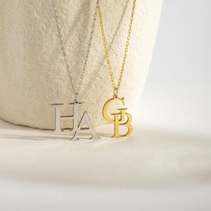 Collar con Colgante Personalizado para Mujer, Chapado en Oro de 14k/18k PVD, Acero Inoxidable 316L, Joyería Fina, Collar con Inicial de Letra - Product Image 3