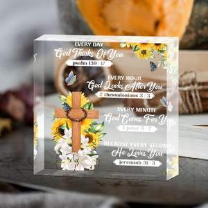 Regalos cristianos acrílicos <span class=keywords><strong>para</strong></span> mujeres Regalos inspiradores con versículo de la Biblia y oraciones Regalos religiosos/DE LAS Escrituras Pisapapeles - Product Image 4