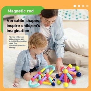 Blocs de <span class=keywords><strong>construction</strong></span> magnétiques 56 pièces ensemble jouets éducatifs bricolage couleur aimant tiges et boules jeux de <span class=keywords><strong>Construction</strong></span> - Product Image 6
