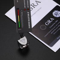 Drop Shipping 925 Sterling Silver Triangle Shape VVS Moissanite Diamond Gemstone Guard Shield Signet Rapper Ring