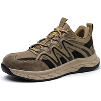Chaussures de sécurité respirantes pour hommes - Chaussures de protection antidérapantes résistantes à l'usure avec embout en acier pour électriciens