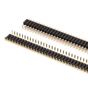 2.54mm Pitch pin tiêu đề kết nối đơn kép Hàng thẳng 2-40 vị trí tùy chỉnh mạ Vàng PCB board tiêu đề nam - Product Image 1