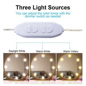 Usine En Gros LED Maquillage Lumière 3 Couleur Dimmable Miroirs Veilleuses Ampoules <span class=keywords><strong>pour</strong></span> Maquillage Dressing <span class=keywords><strong>Salle</strong></span> <span class=keywords><strong>De</strong></span> Bains Mur Intérieur Décor - Product Image 2