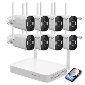 10X Zoom 4MM-8MM Ai Eseecloud 3MP 4CH Smart WiFi Kit de caméra de sécurité à double objectif Audio bidirectionnel Vision nocturne HDD - Product Image 1