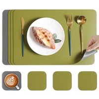 Accessoires de décoration de table de restaurant personnalisés napperon en cuir résistant à la chaleur pour table à manger
