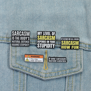 Si sarcasme brûlé Calories émail broche drôle citation broche sac à dos Badge bijoux cadeau pour <span class=keywords><strong>amis</strong></span> collègues - Product Image 1