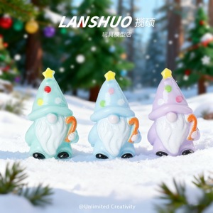 Lanshuo Resin Dwarf Doll Cartoon Keychain Pendant Desktop Ornament Nordic Style Christmas <b>Decoration</b> - Product Image 4