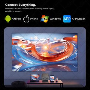 1400 luminosité produit Portable 1080P projecteur de cinéma maison 32G WiFi6 mise au point automatique 260 écran 360 ° projecteur gratuit 4K - Product Image 6