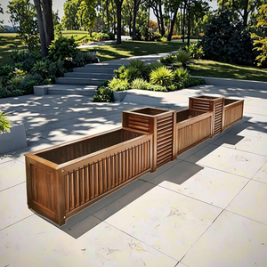 <span class=keywords><strong>Bois</strong></span> massif épaissi <span class=keywords><strong>rectangulaire</strong></span> extérieur spécial balcon boîte à fleurs anticorrosion boîte de plantation Pot de fleur Pots de fleurs jardinières - Product Image 6