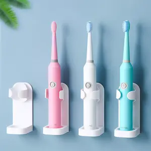 Suporte elétrico de escova de dentes, suporte fixo na parede para escova de dentes, de plástico abs à prova d'água