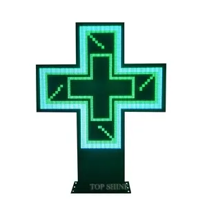Señal cruzada para farmacia, luz LED animada a todo Color, para Interior de tienda de <span class=keywords><strong>drogas</strong></span>, resistente al agua, P10, al aire libre, precio completo de fábrica - Product Image 1