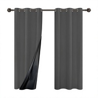 Rideaux occultants en polyester laminé de qualité supérieure, 90 % occultants, couleur unie, sur mesure, pour l'extérieur et l'hiver, pour le commerce transfrontalier