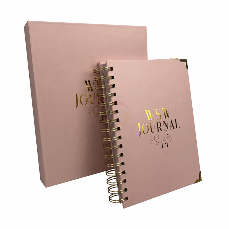 Low price wholesale quality personal spiral leather bound hardcover softcover custom planner notebook journal book printing
