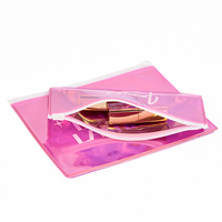 Sac à fermeture éclair de bijoux cosmétiques transparents en pvc personnalisé logo imprimé