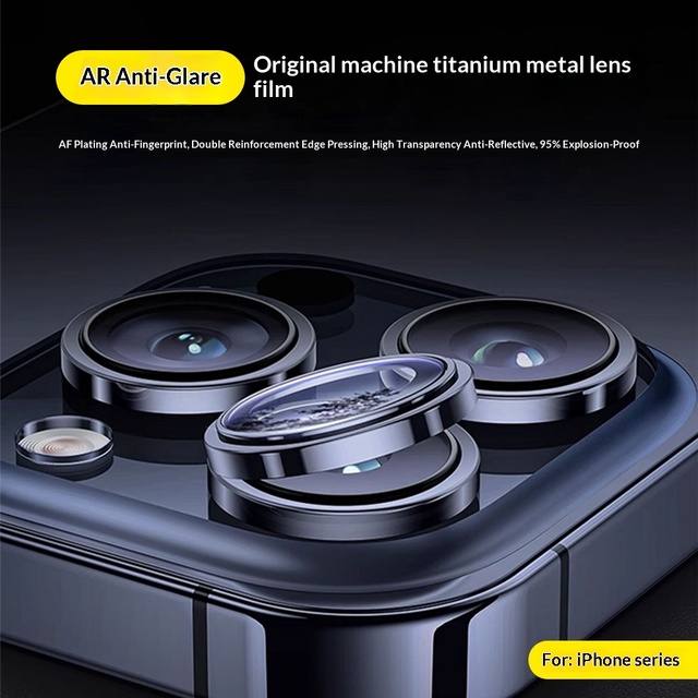 For 17/16 Plus/15 Pro Max Camera Protection Ring Lens Film Anti-Fingerprint High Definition Mobile Phone Accessories