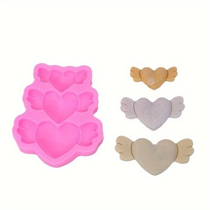 Angel Wings <b>Silicone</b> Mold 3 Pcs Pink For Cake Decoration <b>Baking</b> Chocolate Fondant Molding - Product Image 5