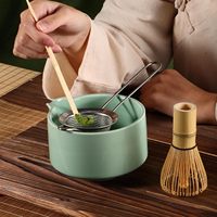 Ensemble de fouet à matcha en bambou carbonisé écologique traditionnel, mini chasen, cuillère, tamis, outils à café, logo personnalisé, origine Chine