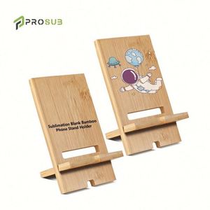 Handcrafted Bamboo Smartphone Stand | Sustainable Office Desk Accessory | Custom Logo Printing for Corporate <b>Gifts</b> - Product Image 1