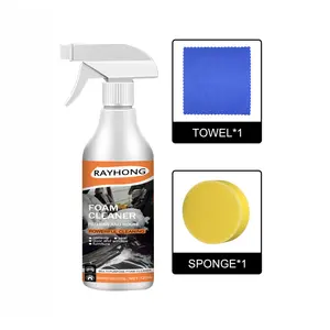Spray limpiador de espuma para limpieza del hogar Rayhong para interiores de automóviles, espray limpiador antienvejecimiento multiusos para el hogar