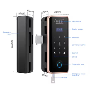 Saijia điện tử sinh trắc học RFID kiểm soát truy cập thẻ 3D Nhận dạng khuôn mặt thông minh Khóa cửa kính - Product Image 6