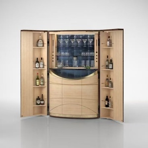 Vitrine de luxe pour salon de villa haut de gamme, au design moderne, en bois italien de luxe, pour vin - Product Image 1