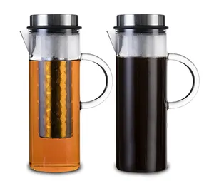 Factory direct wholesale New stainless-stell filter borosilicate glass pitcher drip iced cold brew coffee maker