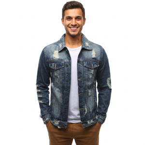 <b>Men</b> Streetwear Casual Warm Bomber <b>Denim</b> <b>Jacket</b> Fleece Fashion <b>Jacket</b> <b>Men</b> 2026 Winter Thickened <b>Denim</b> <b>Jacket</b> - Product Image 1